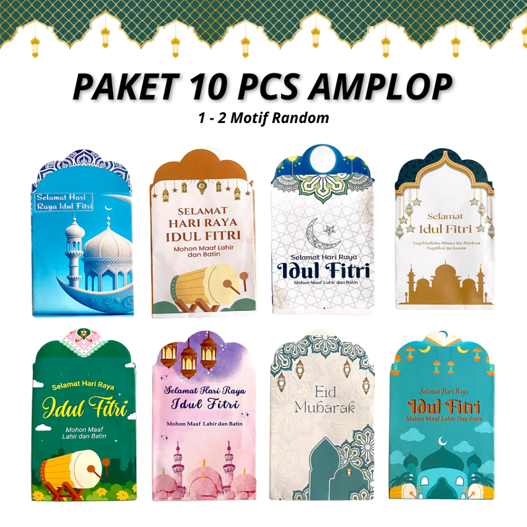 

Amplop Lebaran 2025 Paket 10 Lembar Bahan Premium Art Glossy Medium | Tinggal Pakai