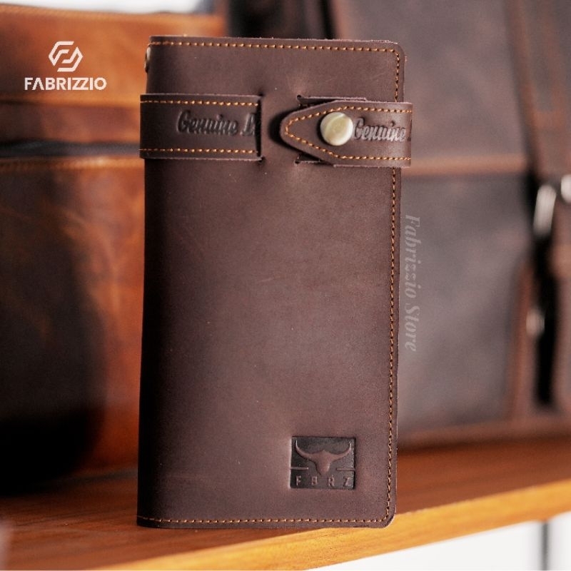 dompet panjang pria rantai kulit sapi- Vibre