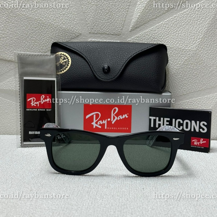 Kacamata RayBan Wayfarer Rare Print RB2140 1015 Original