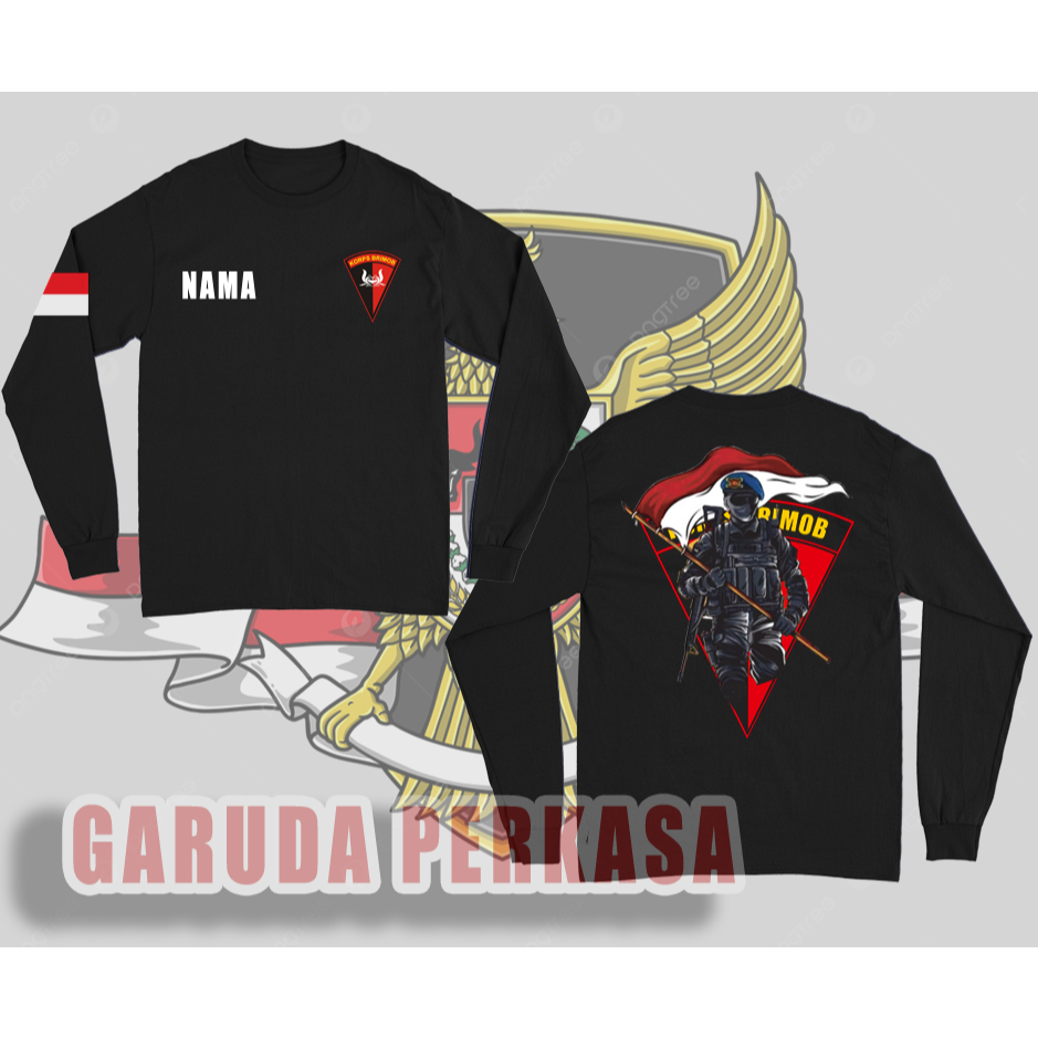 GARUDA PERKASA - KAOS PRIA LENGAN PANJANG BRIMOB UNTUK INDONESIA BAJU INSTANSI