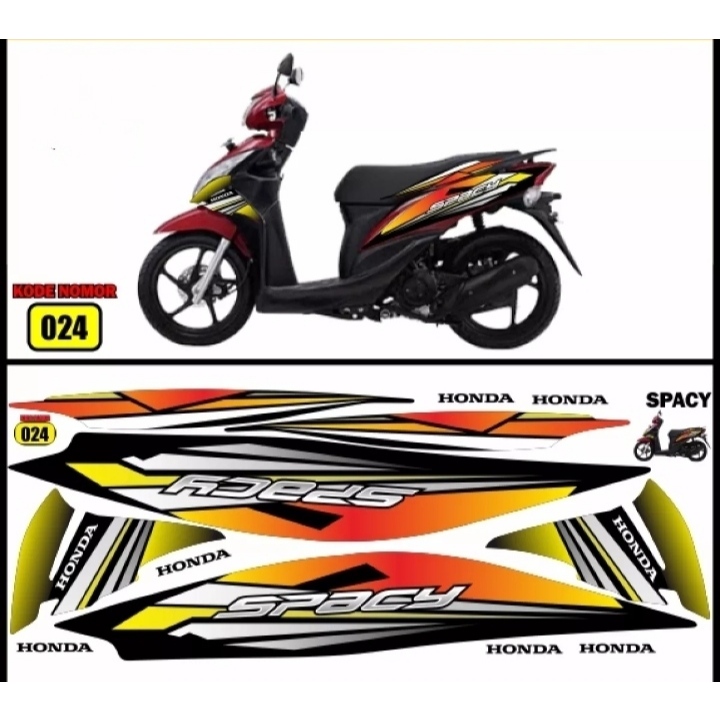 Decal Sticker Striping Variasi Honda Spacy/Decal Spacy/Striping Spacy