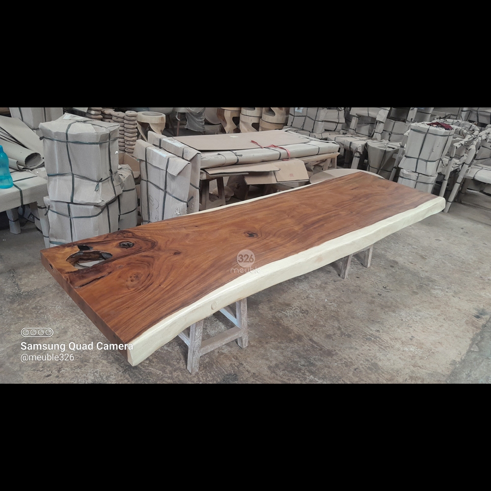 Top Table Meja Kayu Trembesi Mebel Jepara - Top Table Meja Makan - Top Table Meja Kerja