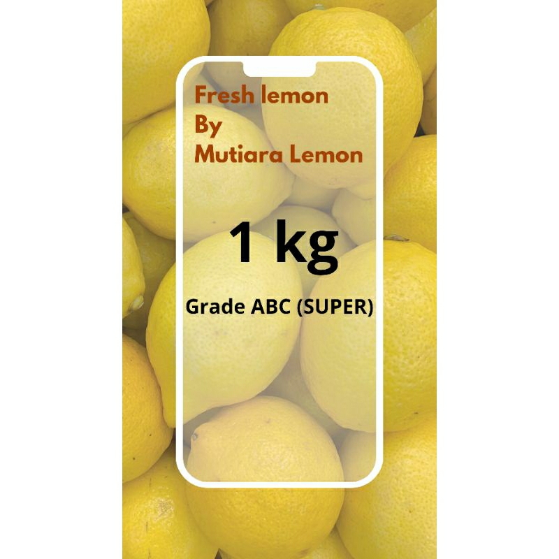 

BUAH LEMON CALIFORNIA 1000 gram GRADE ABC by MUTIARA LEMON 1 kg isi 5,6,7,8 (DIJAMIN TERMURAH DENGAN KUALITAS SUPER)