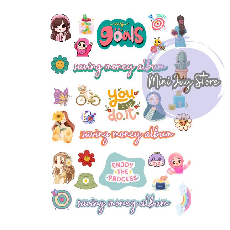 

Sticker sampul album nabung/saving money album/album photocard