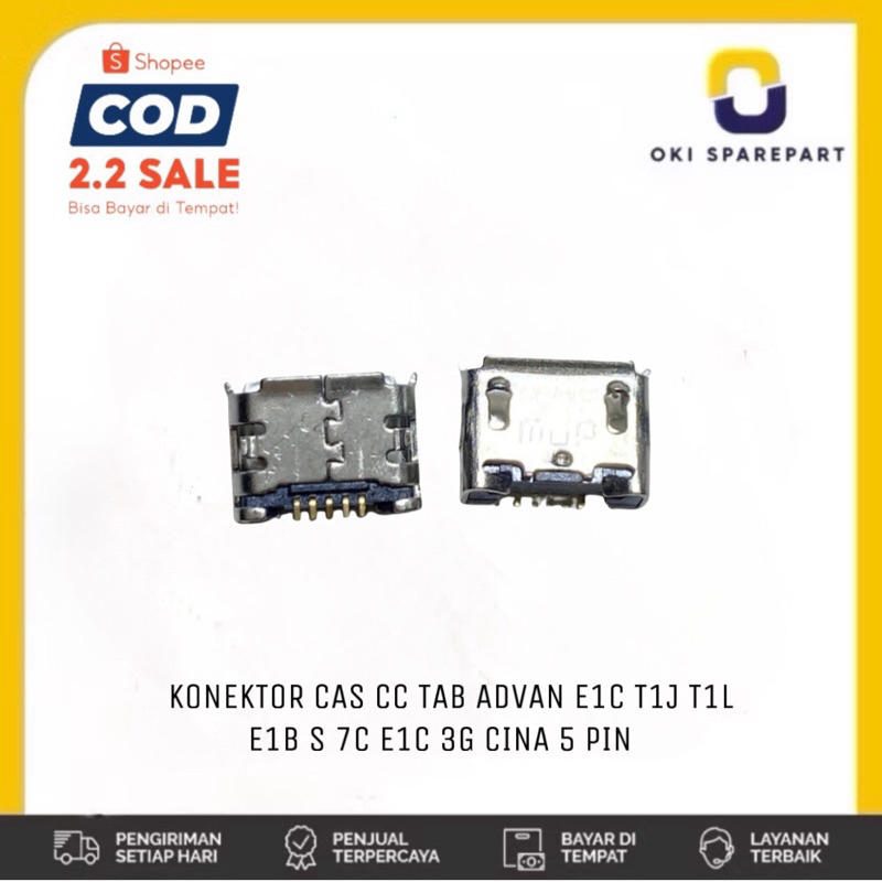 KONEKTOR CAS CC TAB ADVAN E1C T1J T1L E1B S 7C E1C 3G CINA 5 PIN