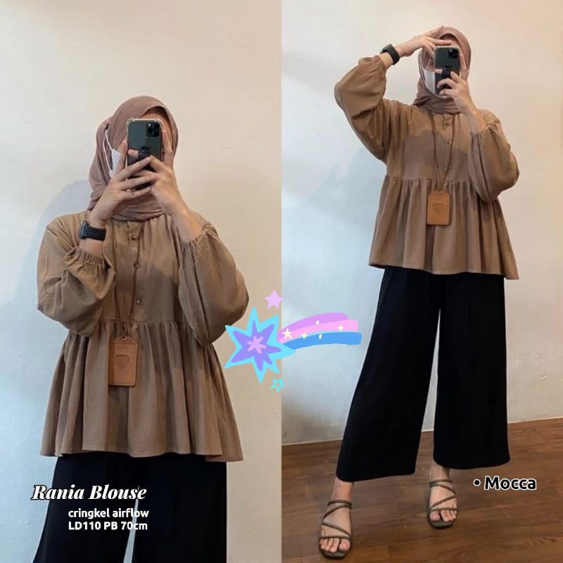 Atasan wanita Rania Blouse Crinkle Airflow