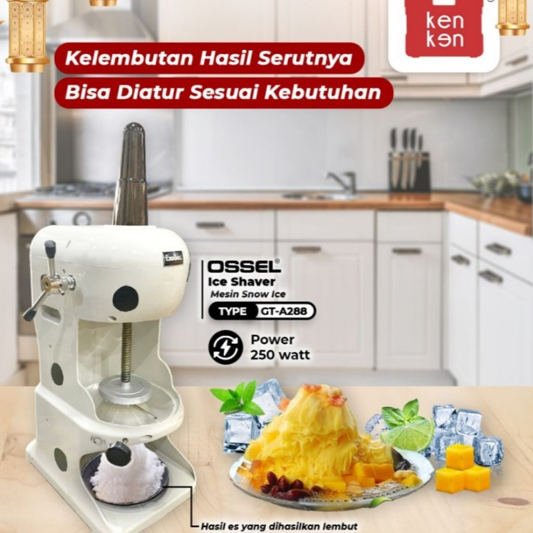 OSSEL Mesin Ice Shaver 80Kg Mesin Serut Snow Ice Serut Es batu Salju Serut Termurah OSSEL