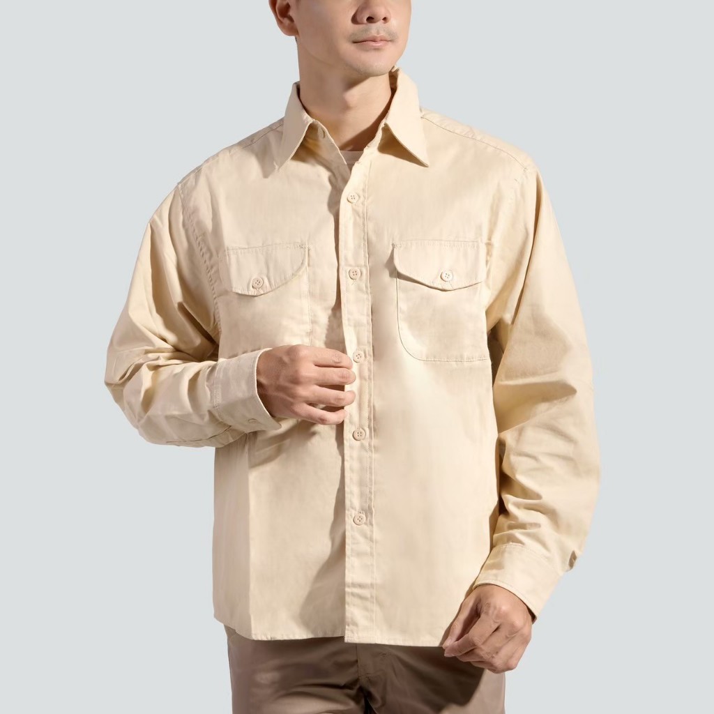 Mcvois Kemeja Baby Canvas Cream