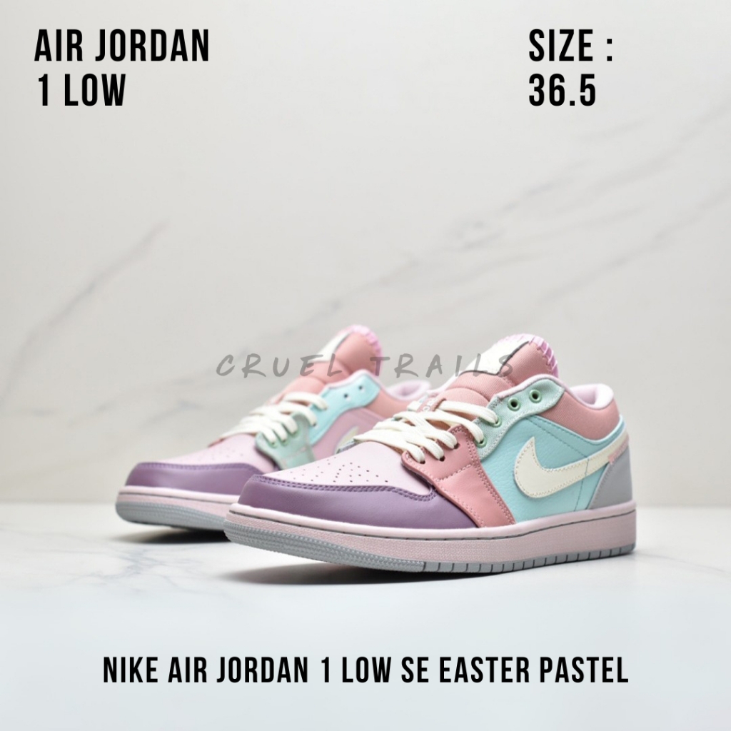 READY STOCK SIZE 36.5 - Nike Air Jordan 1 Low SE Easter Pastel BNIB ORIGINAL MATERIAL
