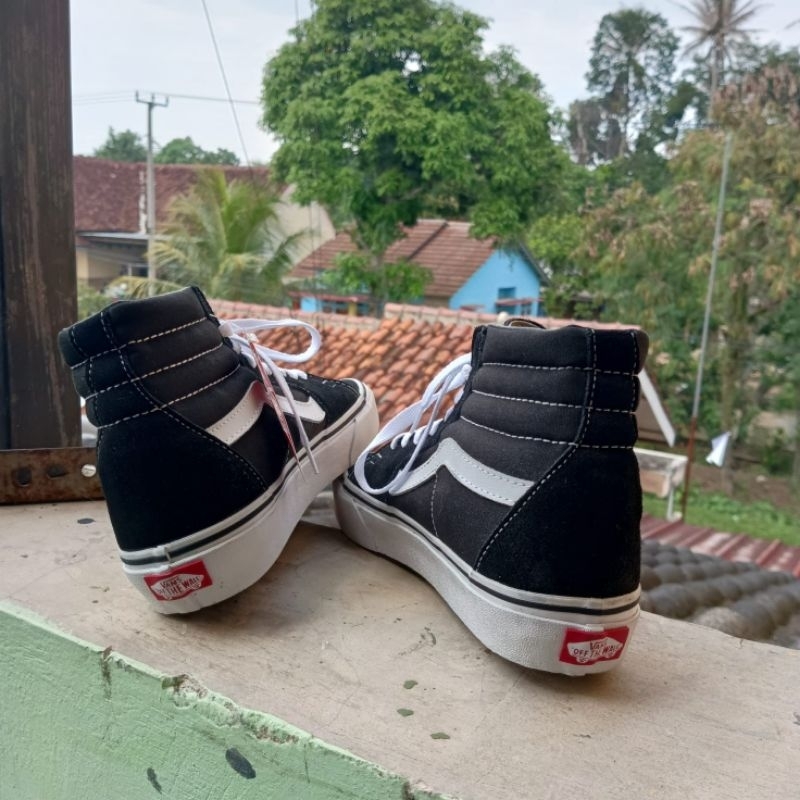 SALE VANS SK8-HI BLACK/WHITE | VANS ORGINIAL | VANS BNIB | SEPATU PRIA