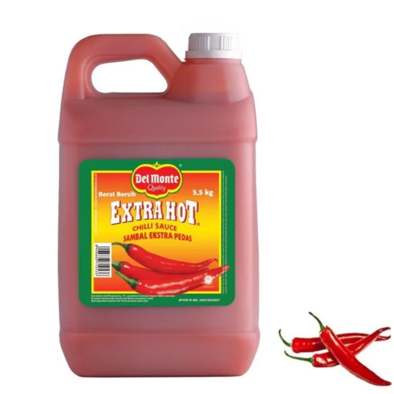 

Delmonte saos extra hot chili derigen 5,5 kg