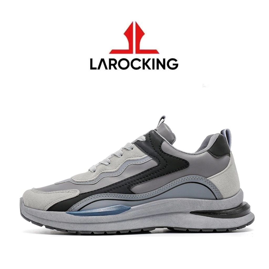 COD Promo Terbaru Larocking Klaros Abu Sepatu Sneakers Pria
