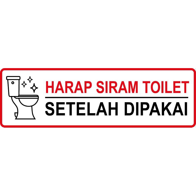

STIKER TOILET 5,5 x 19 cm HARAP SIRAM STICKER WLBEE