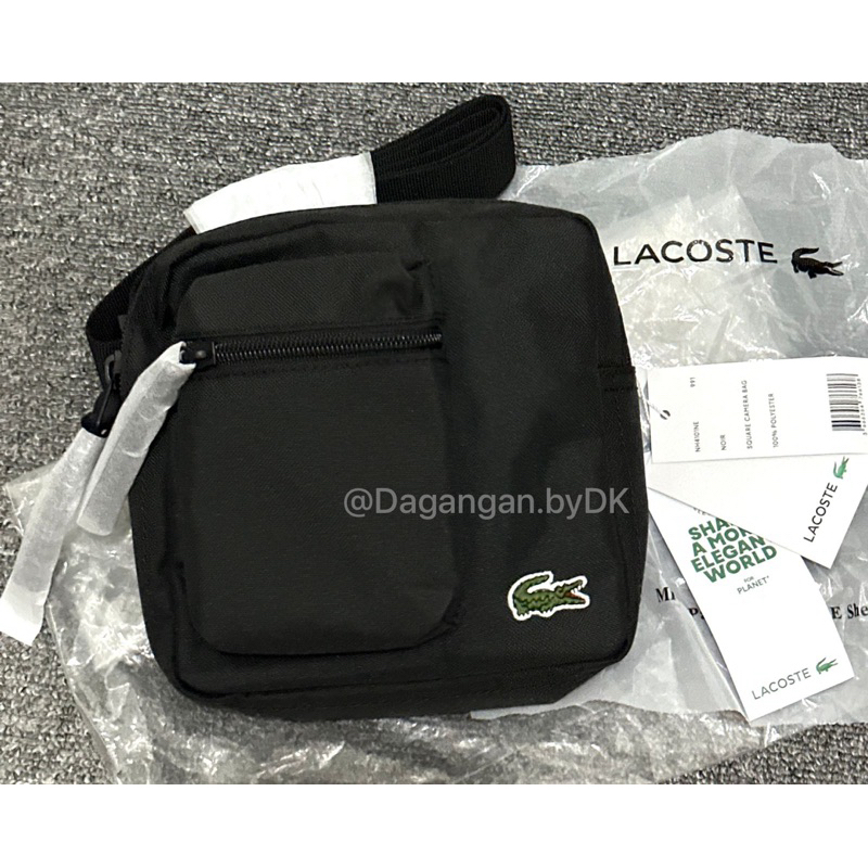 Tas Lacoste Sling Bag Original 100% Hitam (Limited)