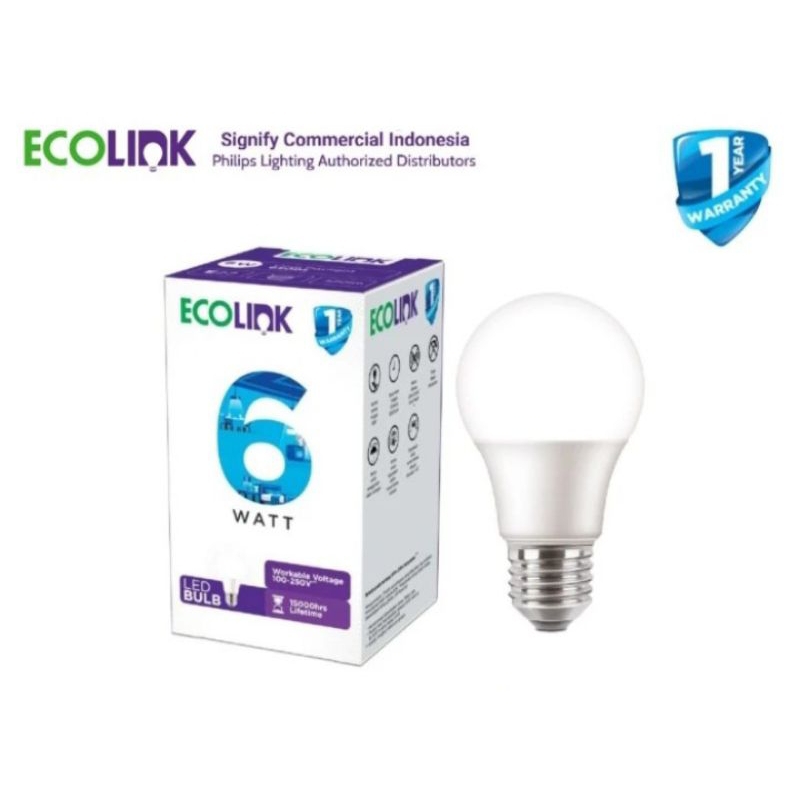 Led Ecolink 6 Watt Putih E27