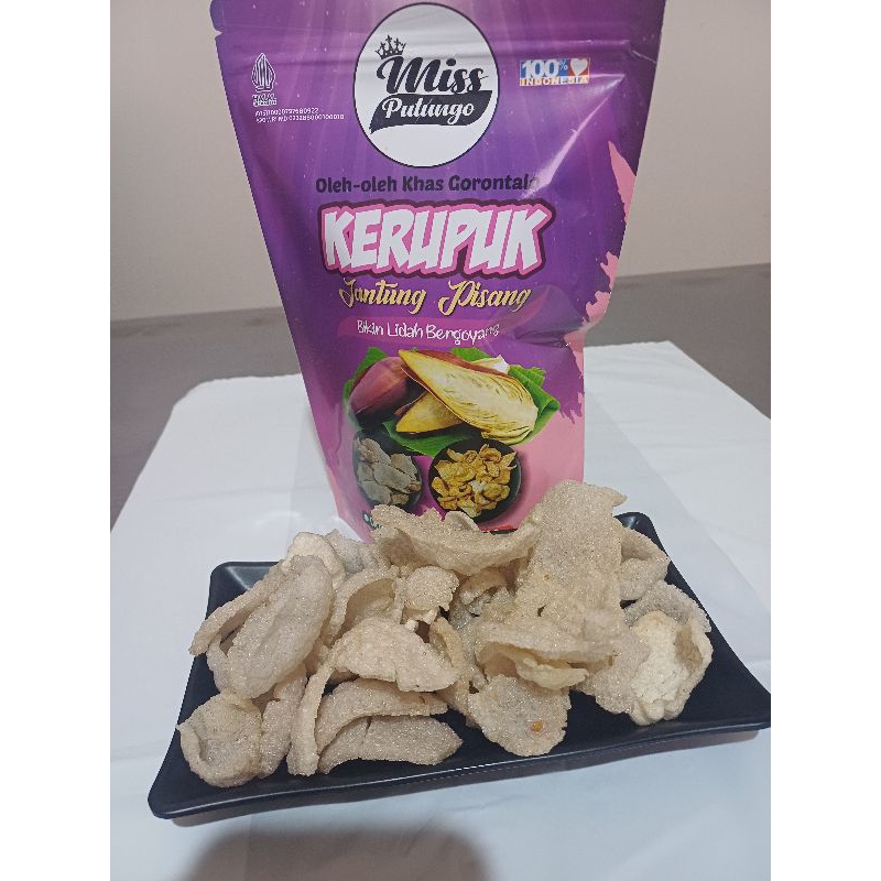 

Kerupuk Jantung Pisang Miss Putungo Original Balado Khas Gorontalo 50gr