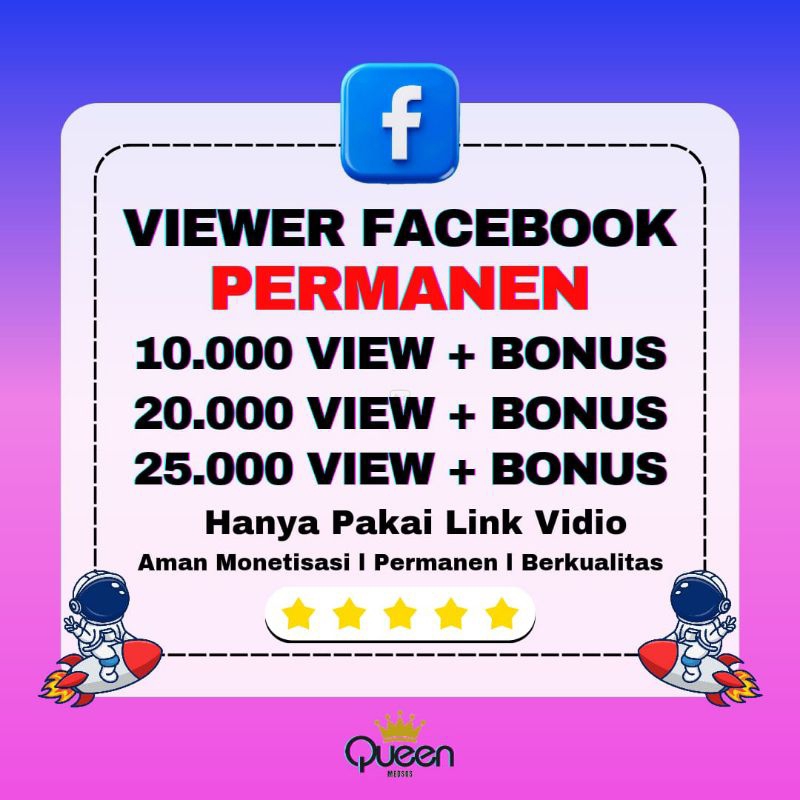 VIEWER FACEBOOK PERMANEN-TERMURAH-HIGHQUALITI-BERGARANSI-NONDROP