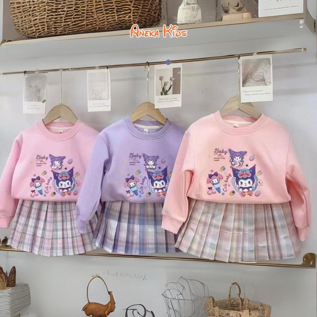 Setelan Rok Anak Lucu / Setelan Rok Korea Motif Lucu