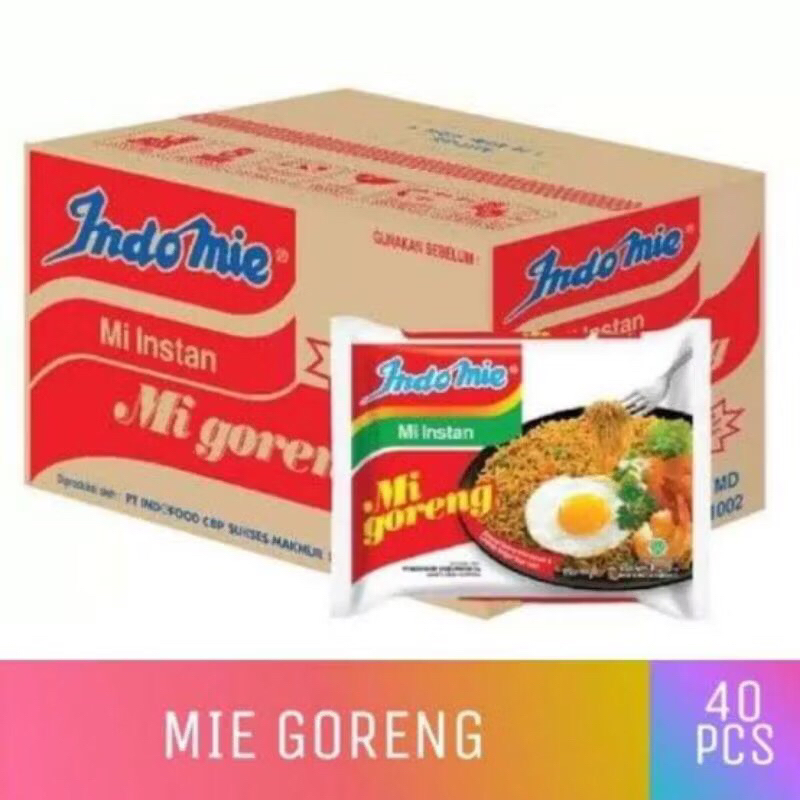 

Indomie Goreng 1 dus isi 40pcs