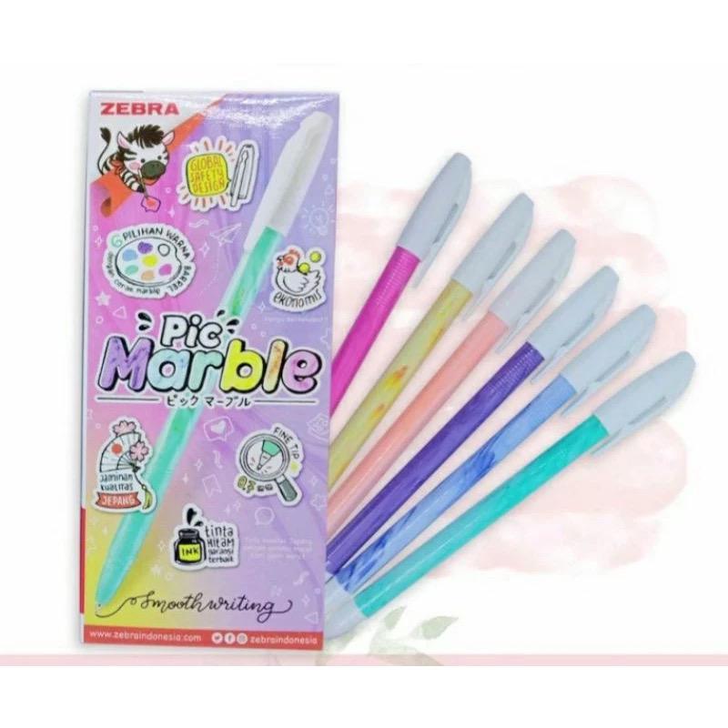 

1 Pak Bolpoin Zebra PicMarble Semi Gel 0.7