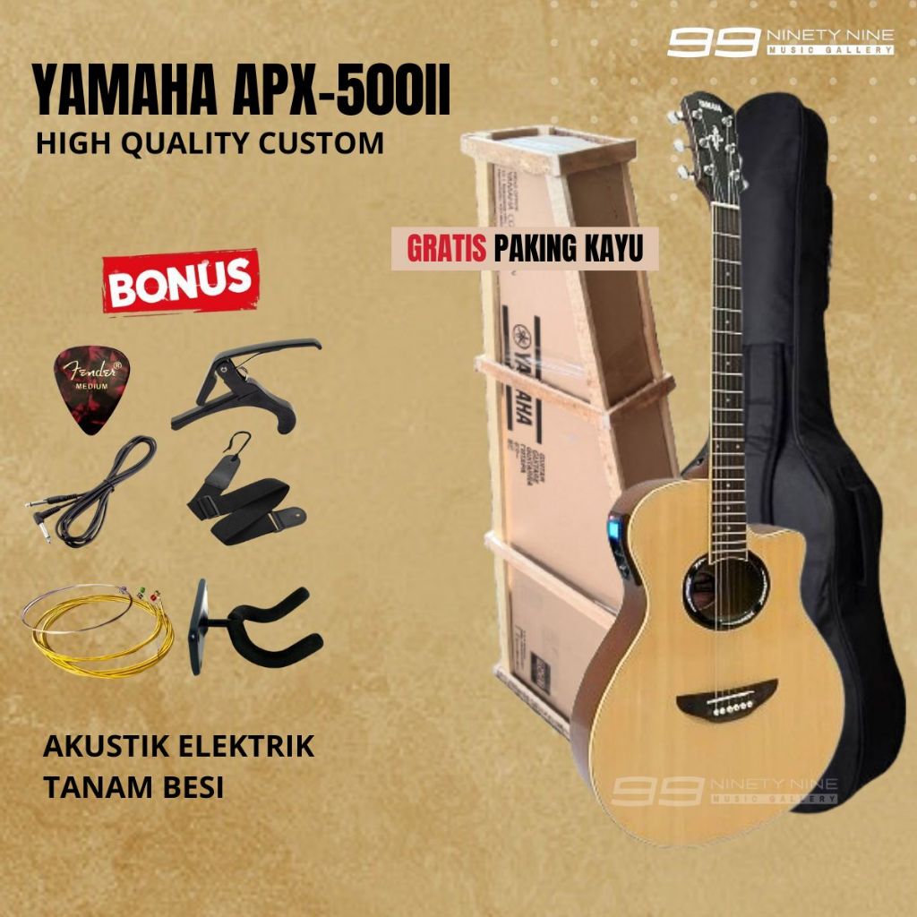 Gitar Akustik Guitar Akustik Elektrik Yamaha APX500ii APX 500ii Custom Tanam Besi