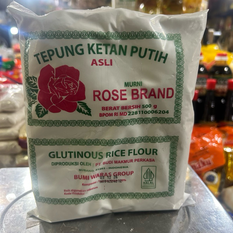 

Tepung Ketan Putih Asli Murni Rose Brand (500gr)