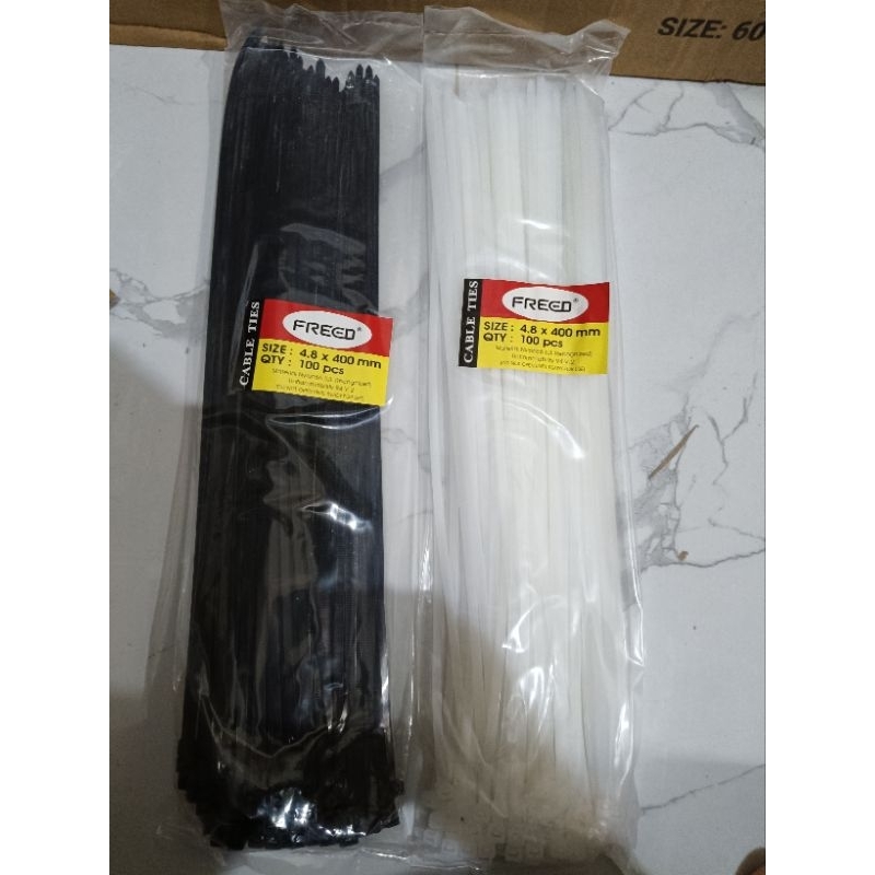 

Kabel Ties tebal 40cm tali tis 4,8 x 400mm Hitam putih