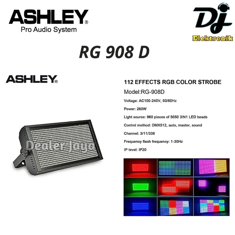 Lampu Strobo Ashley RG 908 D / RG908D - Lampu Panggung Lighting