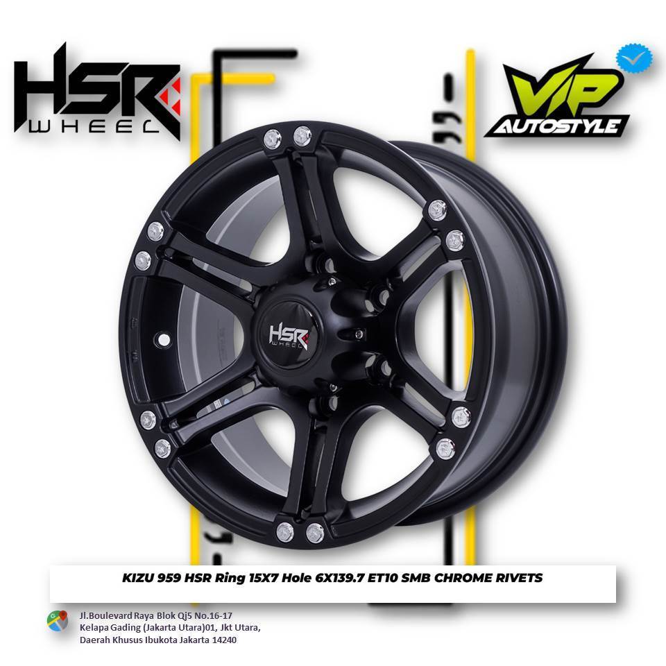Velg Mobil R15 Triton, Terrano, Blazer,  Prado, Dmax Trailblazer, Ring 15 Lubang 6 - HSR KIZU