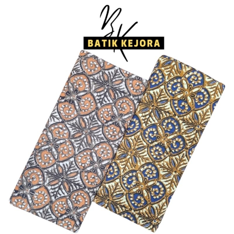 batik kejora kain batik premium solo elegan bahan katun motif kawung warna indigo cocok buat kemeja/