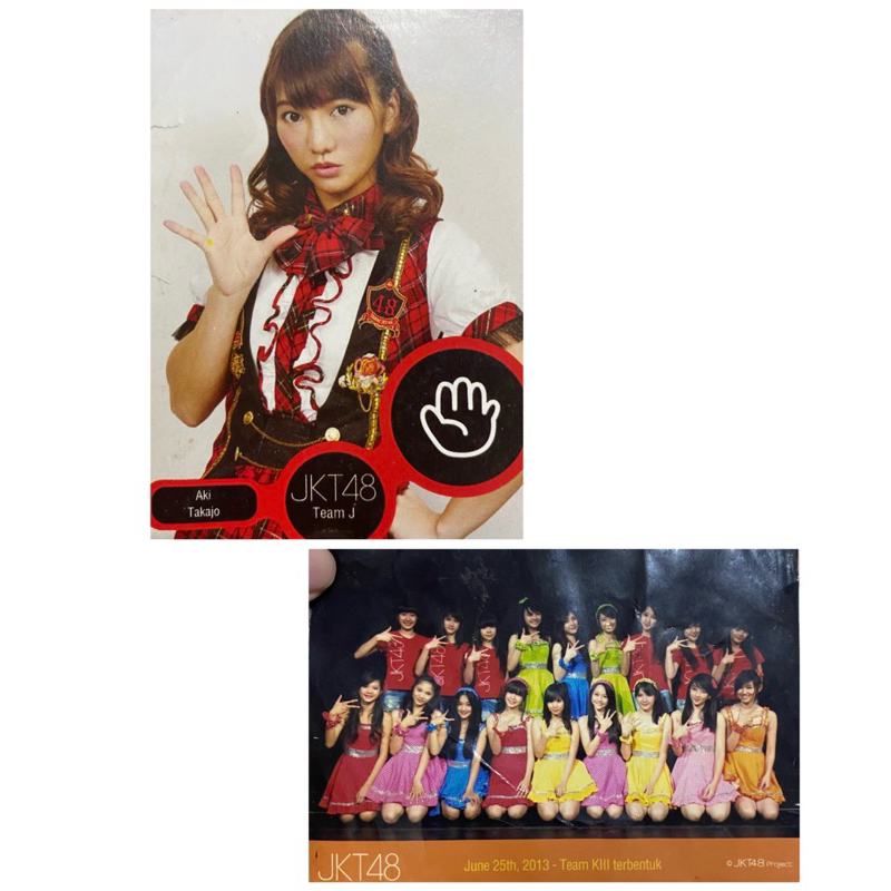 GRATIS JKT48 Official Card Aki Takajo (Akicha) Heavy Rotation Album Team J & Photo Group Team K3 Alb