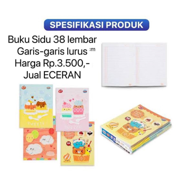 

buku SIDU 38 lembar eceran satuan per pcs
