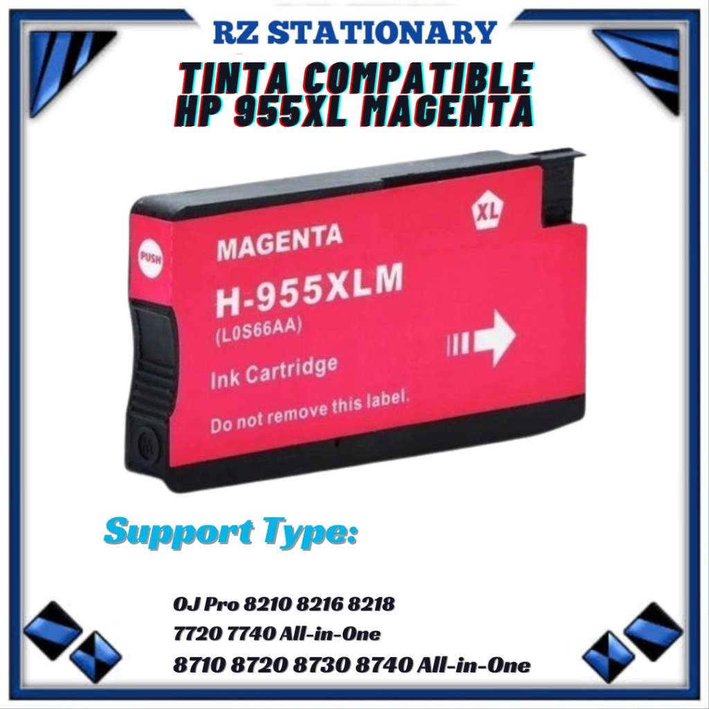 Tinta compatible HP 955XL 955XL MAGENTA For Officejet 7740,7730,7720