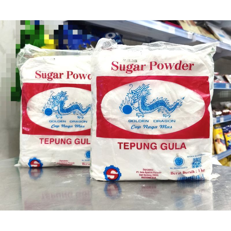 

Tepung Gula Cap Naga Mas 1kg/Gula Halus Cap Naga Mas/Sugar Powder/Gula Halus/Gula Bubuk/Gula Kue