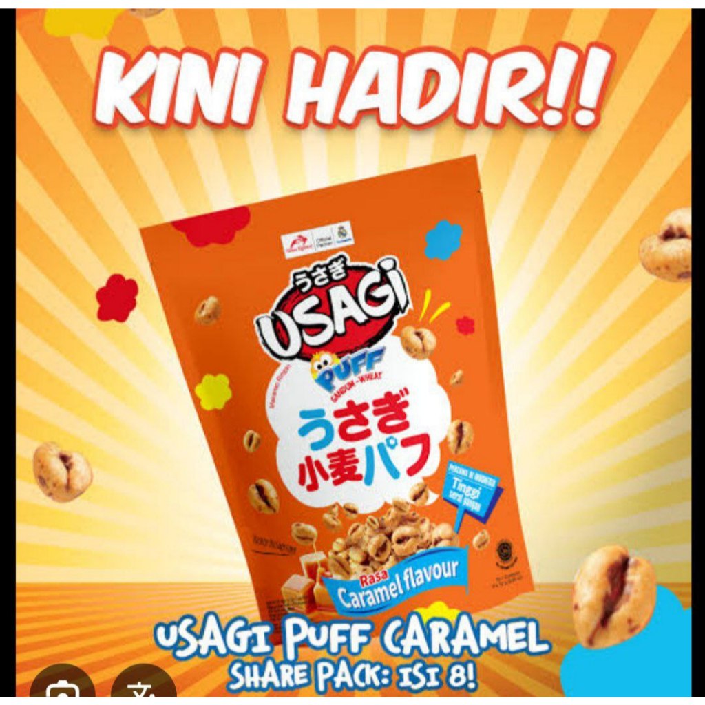 

Usagi puff caramel pack isi 8bks cemilan