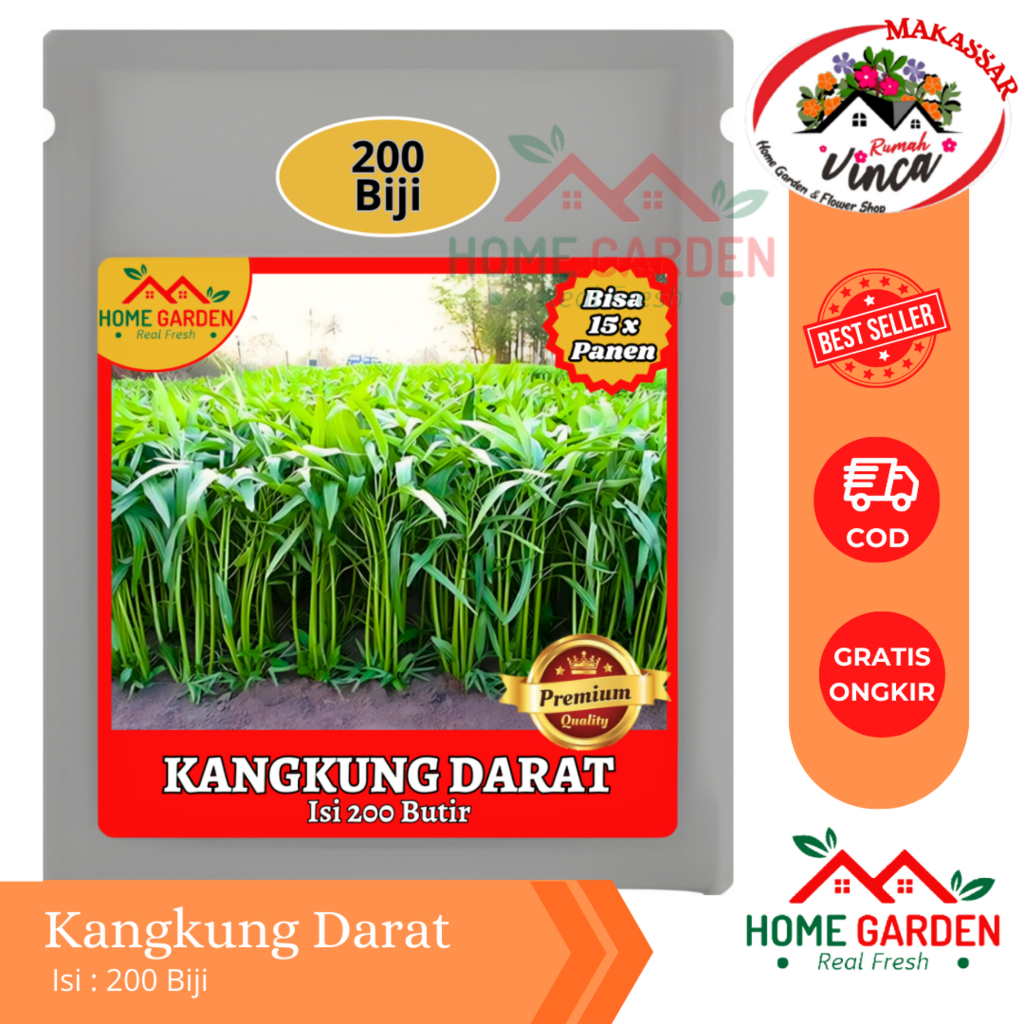 Benih Kangkung Darat Kangkung Bangkok Kangkung Cabut 200 Butir