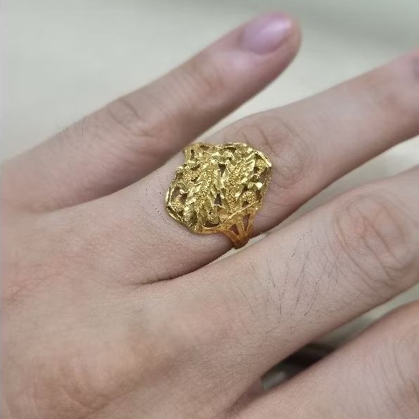 Cincin Wanita Mas Malaysia 916 Import Emas Asli Size 16