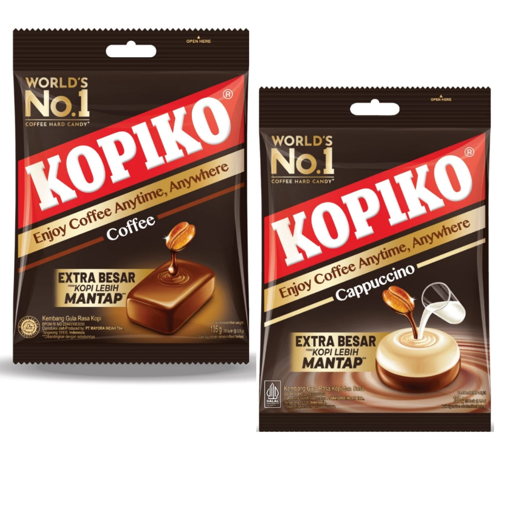 

Permen Kopiko Kopi Coffee Cappuccino Candy Zak 175g Isi 50 butir