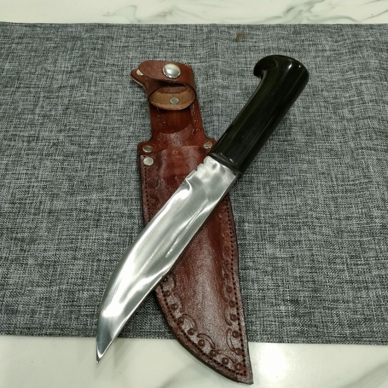 pisau gagang tanduk sarung kulit