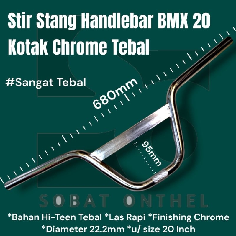 Stang Stir Handelbar BMX 20 Kotak Super Tebal