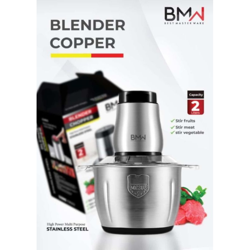 COPER BLENDER STAINLESS DENGAN 4 MATA PISAU