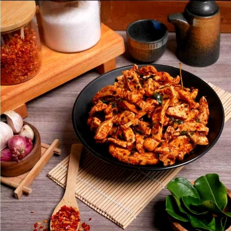 

100 GRAM BASRENG STICK PEDAS DAUN JERUK | BASO GORENG PEDAS DAUN JERUK