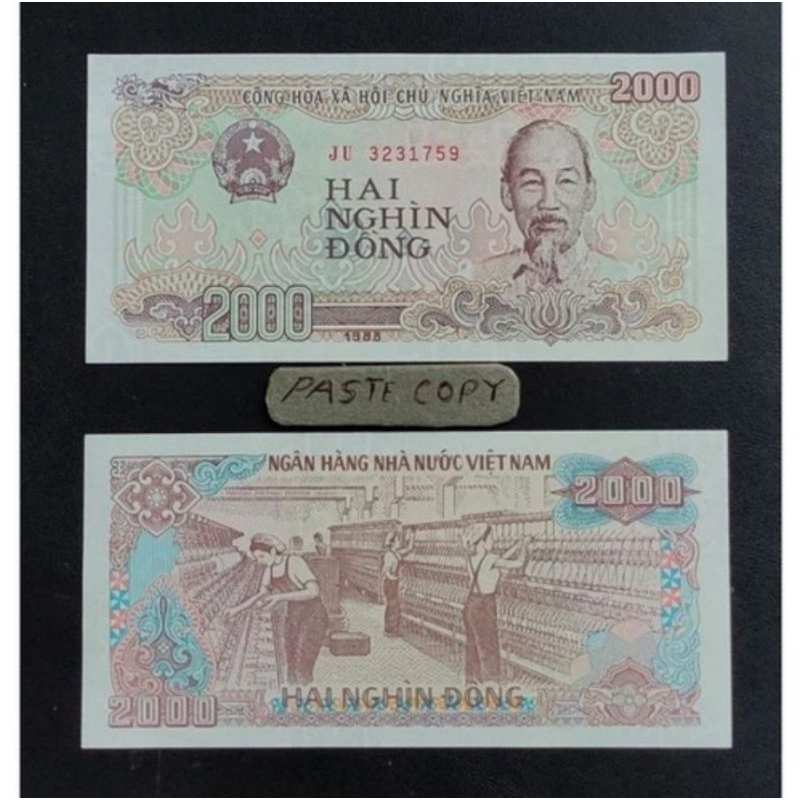 Uang Asing 2000 Dong Vietnam