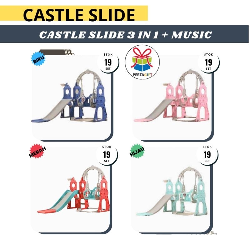 JM 30269 JM CASTLE SLIDE 3 IN 1 + MUSIK