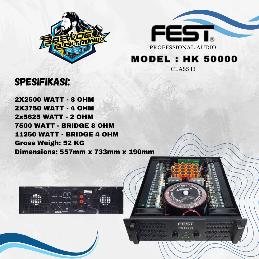 ORIGINAL PRODUK BREWOG FEST INDONESIA FEST POWER CLASS H HK 50000
