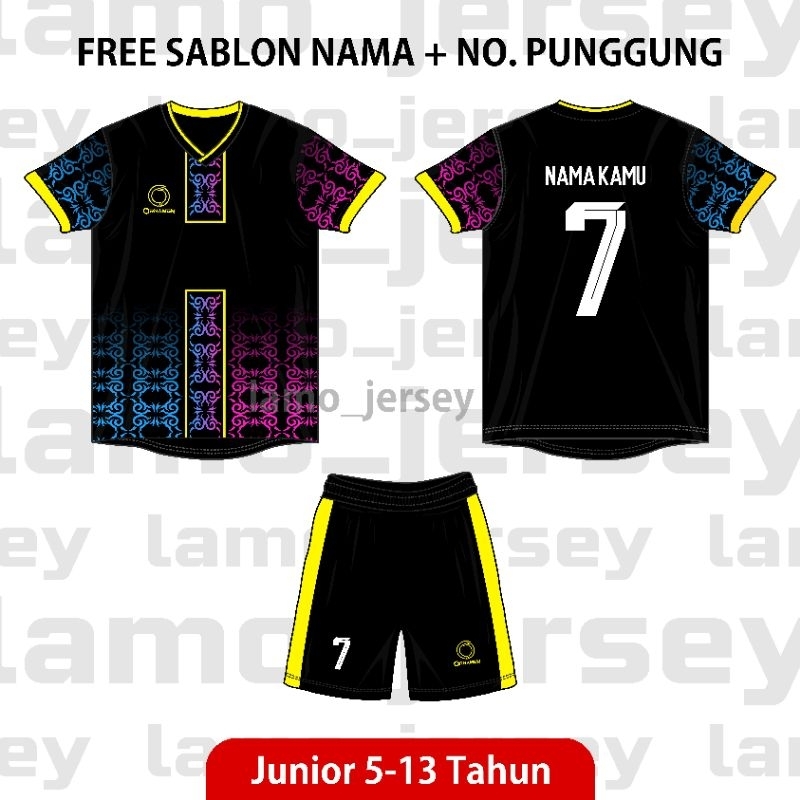 ( free sablon NAMA NOMOR ) Baju futsal anak, stelan jersey anak, baju bola anak, stelan baju bola vo