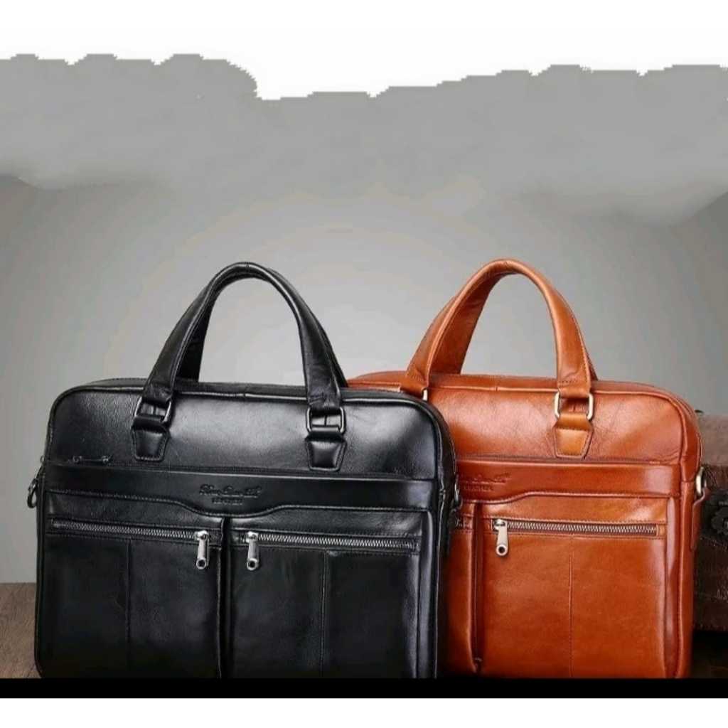 Tas Laptop 007 dari Kulit Sapi Asli Import Tas Kerja Pria dan Wanita dari Kulit Sapi Asli Tas Multif