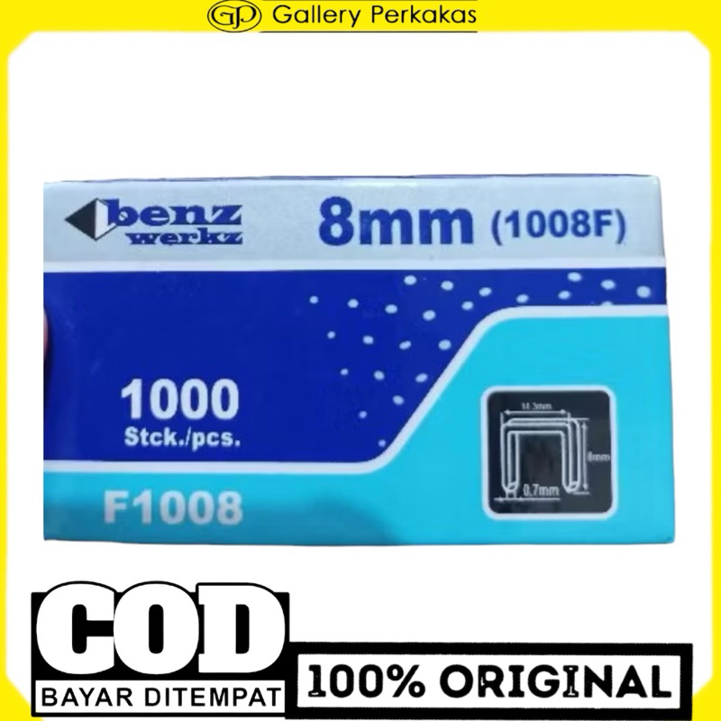 

benz isi staples tembak angin 1008F/ staples jok motor 1000 pcs