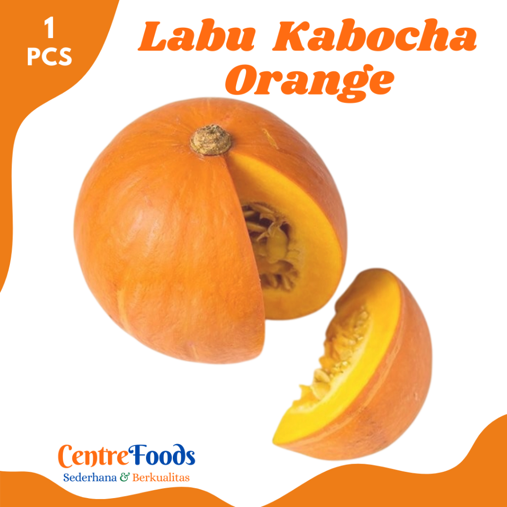 

LABU KABOCHA Orange - Labu Kaboca Jepang | Size 0,7-1 Kg [ Harga Per PCS ]