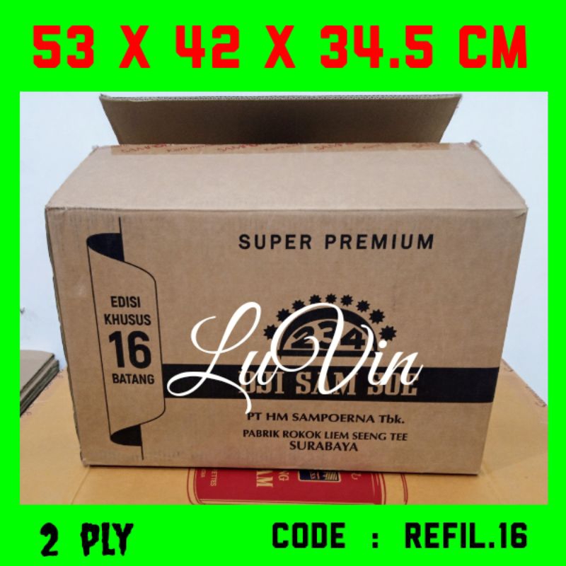 

Kardus Box REFIL.16 uk.53x42x34.5 cm u packing jumbo dan pindahan rumah